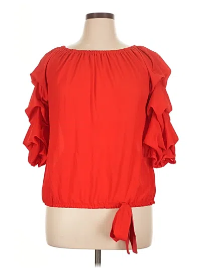 Pre-owned Cece 3/4 Sleeve Blouse In Red