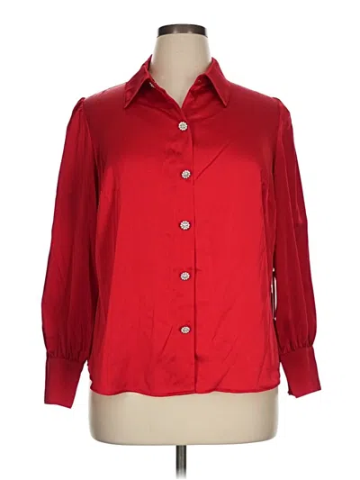 Pre-owned Cece 3/4 Sleeve Blouse In Red