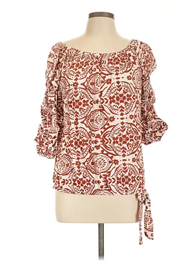 Pre-owned Cece 3/4 Sleeve Blouse In Red