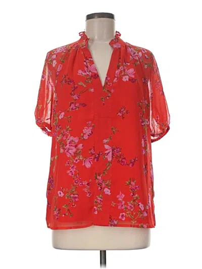Pre-owned Cece 3/4 Sleeve Blouse In Red