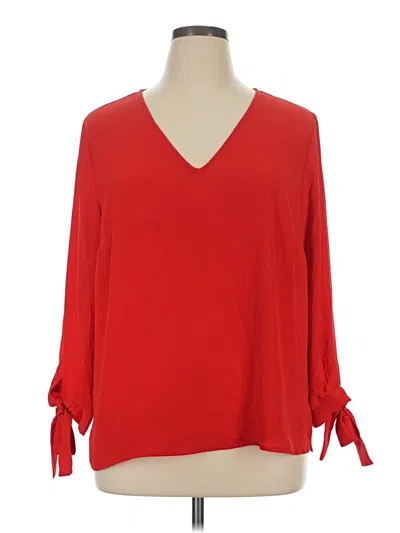 Pre-owned Cece 3/4 Sleeve Blouse In Red