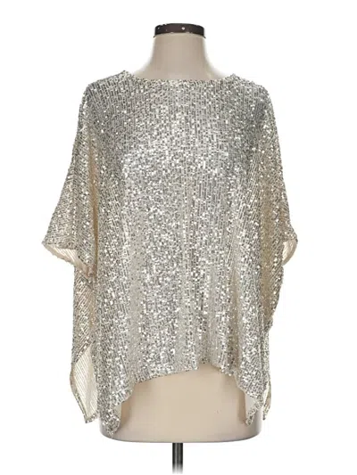 Pre-owned Cece 3/4 Sleeve Blouse In Silver