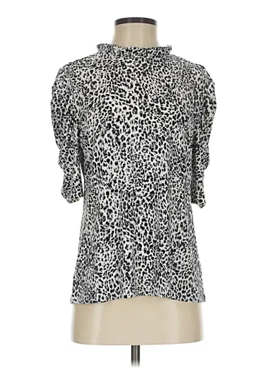 Pre-owned Cece 3/4 Sleeve Blouse In Silver