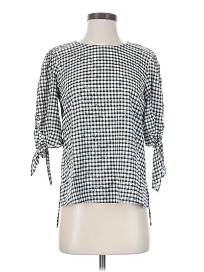 Pre-owned Cece 3/4 Sleeve Blouse In Silver