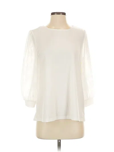 Pre-owned Cece 3/4 Sleeve Blouse In White
