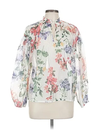 Pre-owned Cece 3/4 Sleeve Blouse In White