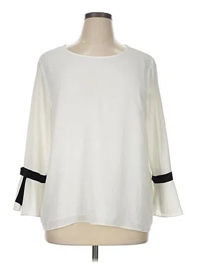 Pre-owned Cece 3/4 Sleeve Blouse In White
