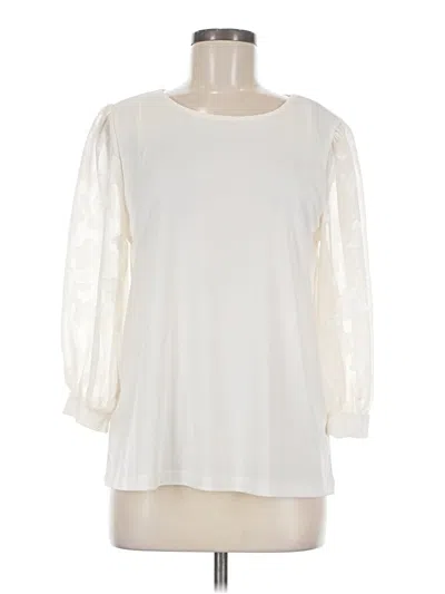 Pre-owned Cece 3/4 Sleeve Blouse In White
