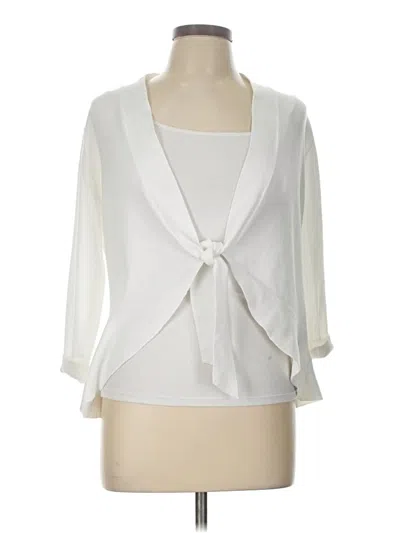 Pre-owned Cece 3/4 Sleeve Blouse In White