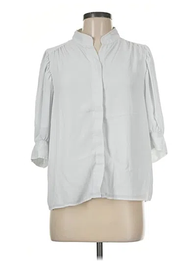Pre-owned Cece 3/4 Sleeve Blouse In White