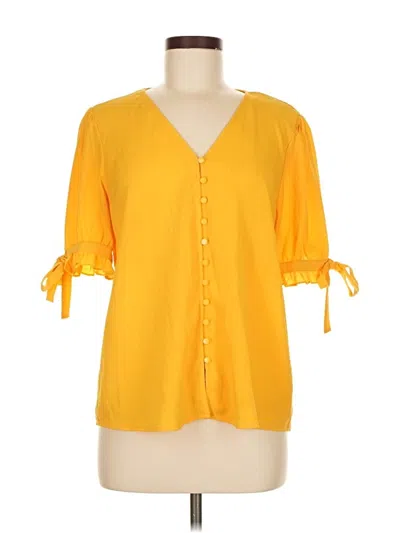 Pre-owned Cece 3/4 Sleeve Blouse In Yellow