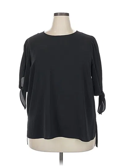 Pre-owned Cece 3/4 Sleeve Top Black Boatneck Tops