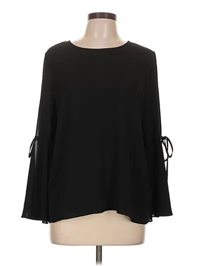 Pre-owned Cece 3/4 Sleeve Top Black Boatneck Tops