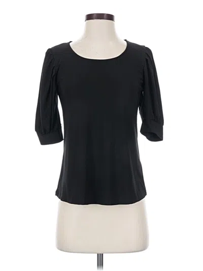 Pre-owned Cece 3/4 Sleeve Top Black Scoop Neck Tops