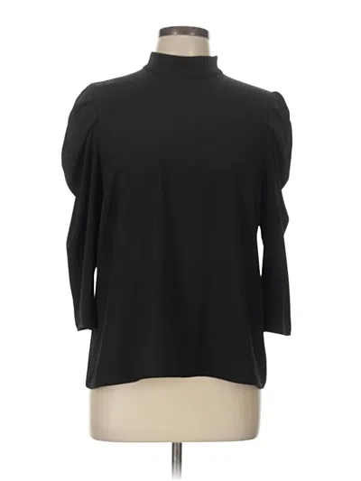Pre-owned Cece 3/4 Sleeve Top Black Turtleneck Tops