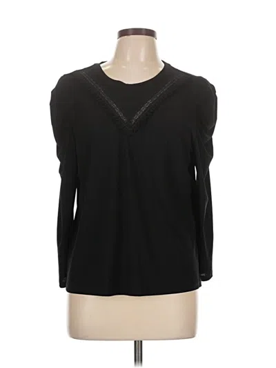 Pre-owned Cece 3/4 Sleeve Top Black V-neck Tops
