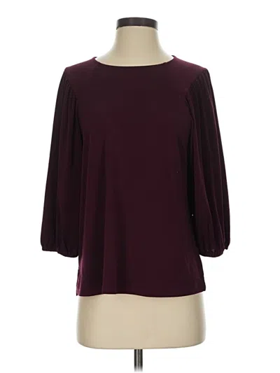 Pre-owned Cece 3/4 Sleeve Top Burgundy Boatneck Tops