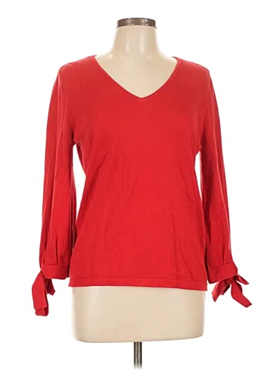 Pre-owned Cece 3/4 Sleeve Top Red Sweetheart Neckline Tops