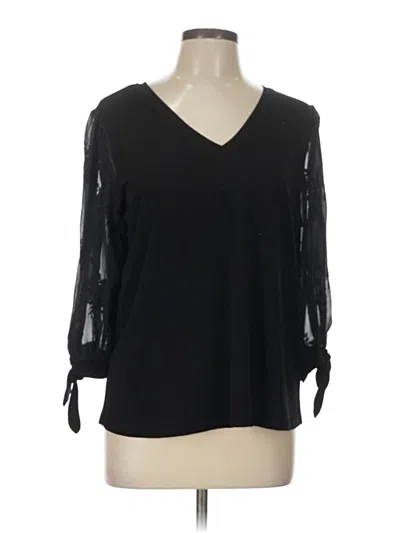 Pre-owned Cece 3/4 Sleeve T-shirt In Black