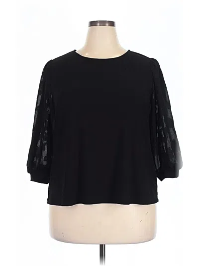 Pre-owned Cece 3/4 Sleeve T-shirt In Black