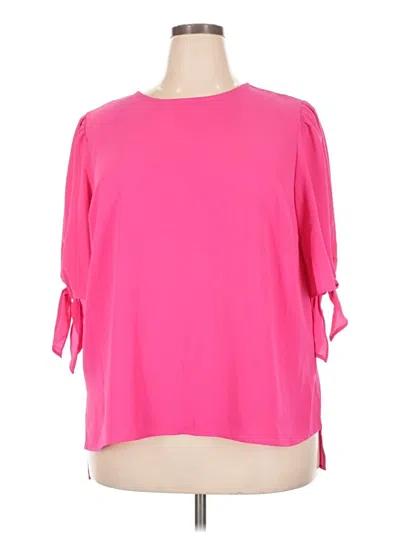 Pre-owned Cece 3/4 Sleeve T-shirt In Pink