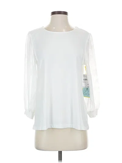 Pre-owned Cece 3/4 Sleeve T-shirt In White