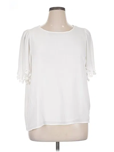 Pre-owned Cece 3/4 Sleeve T-shirt In White