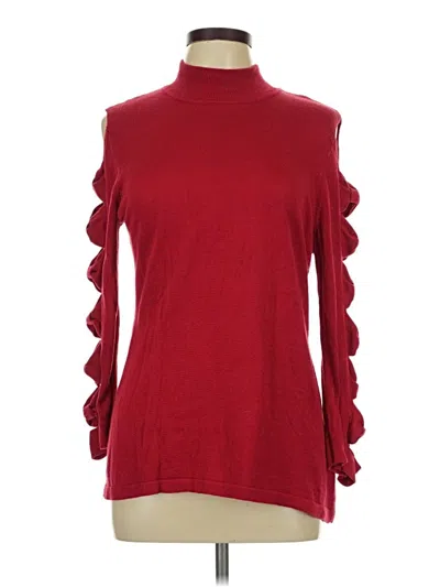 Pre-owned Cece 3/4 Sleeve Turtleneck In Red