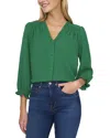Cece Ruffle V-neck Blouse