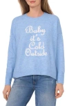 Cece Baby It's Cold Outside Sweater In Blue