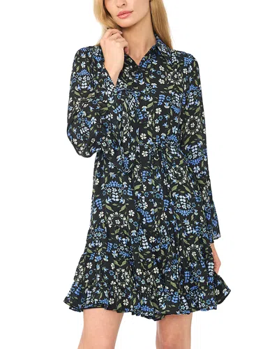 Cece Bell Sleeve Shirtdress In Black