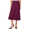 Cece Bias Cut Satin Midi Skirt In Pickled Beet Burgundy