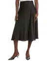 Shop Cece Bias Midi Skirt In Black