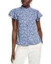 Cece Blouse In Blue