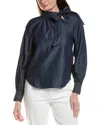 Cece Blouse In Blue