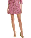 Cece Bonded Lace Skirt In Pink