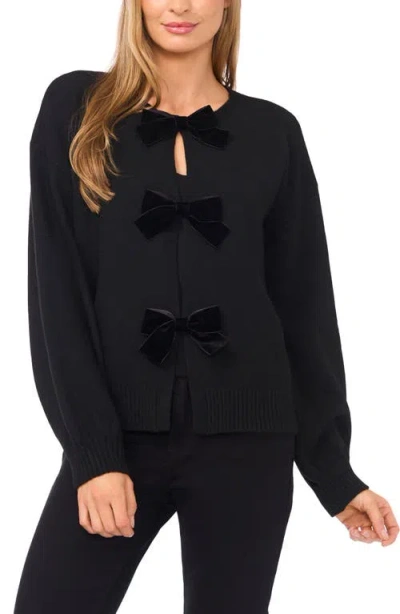 CECE CECE BOW ACCENT CARDIGAN