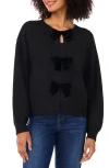 Cece Bow Cardigan In Black
