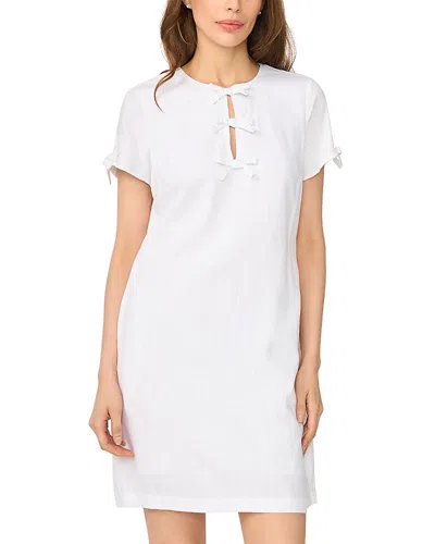Cece Bow Detail Keyhole Mini Dress In White