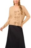 Cece Bow Front Sweter In Neutral
