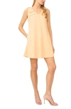 Cece Bow Shoulder Shift Minidress In Yellow