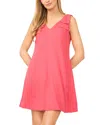 Cece Bow Shoulder Shift Minidress In Pink
