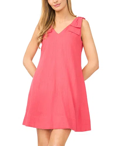 Cece Bow Shoulder Shift Minidress In Pink