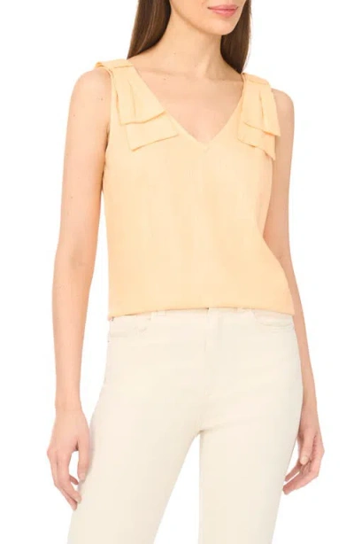 Cece Bow Shoulder V-neck Tank In Yellow