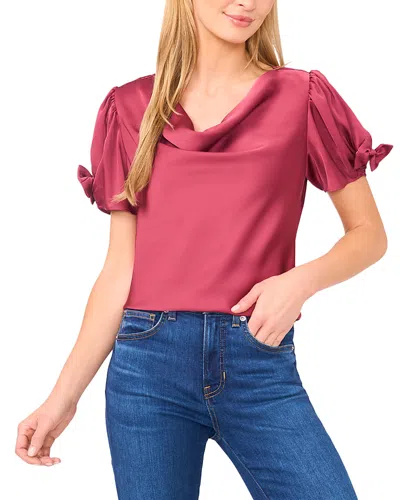 Cece Bow Sleeve Top In Red