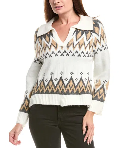 Cece Boxy Sweater In White