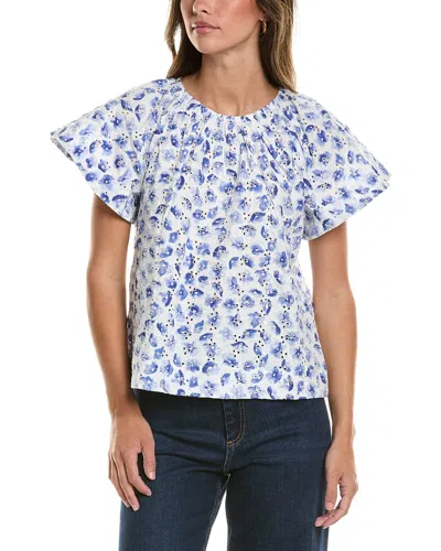 CECE BRODERIE FLARE SLEEVE TOP
