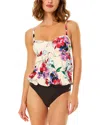 Cece Bubble Tankini In Multi