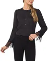 Cece Button Down Blouse In Black