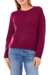 Cece Button Trim Sweater In Brown